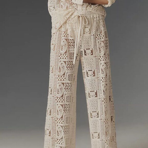 Anthropologie Blithe Lace Pull-on Pants S - Picture 9 of 9